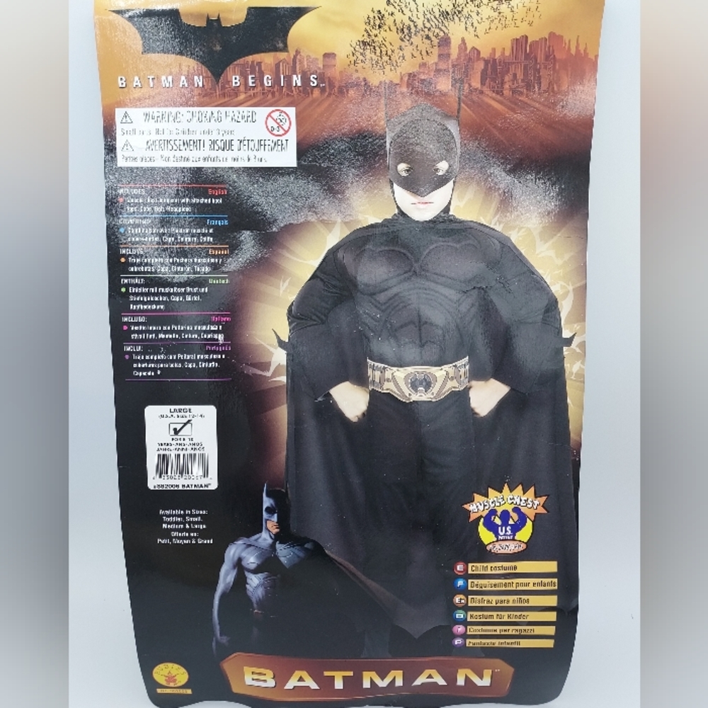 *SHIPS SAME/NEXT DAY!* New Kids Batman Muscle Chest Costume - Size USA 12-14